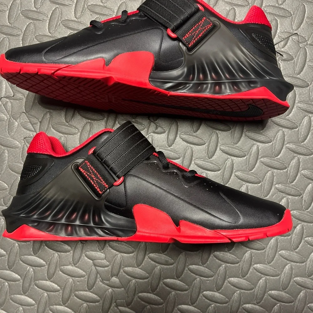 Nike Savaleos Weightlifting Shoes Black Red CV5708-002 Men's 10.5 NEW - Picture 4 of 10